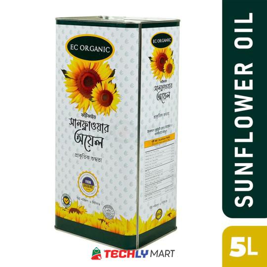 EC Organic Sunflower Oil 5 Liter Tin